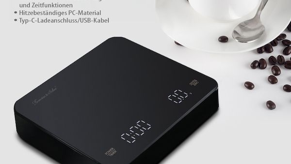 Digitale Mini-Espresso- und Pour-Over-Waage mit Timer