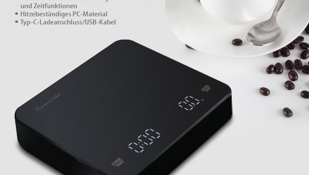 Digitale Mini-Espresso- und Pour-Over-Waage mit Timer