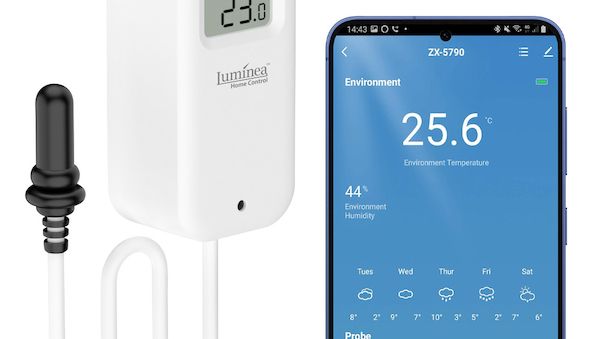 Luminea WLAN-Klima-Sensor mit App & Außensensor