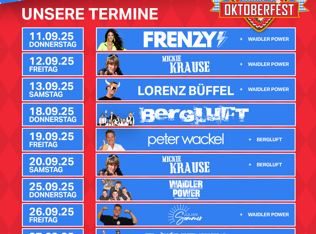 Jetzt mitfeiern! Große Ticketverlosung fürs Düsseldorfer Oktoberfest