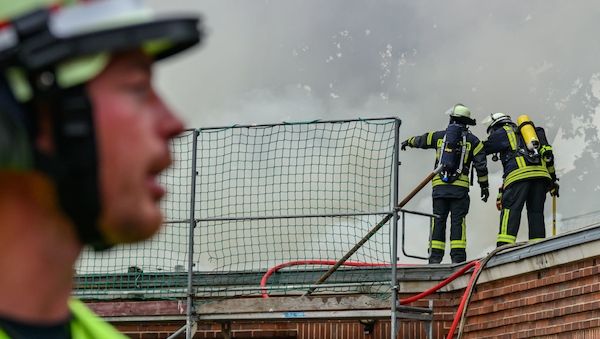 Feuer auf dem Hauptfriedhof in Frankfurt (Oder)