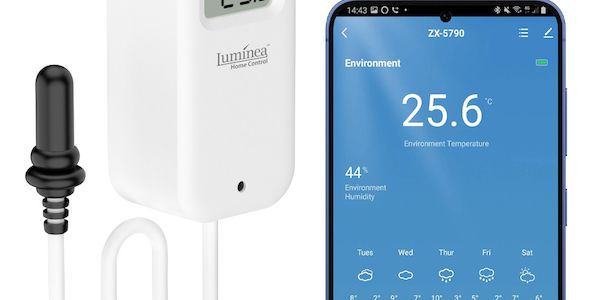 Luminea WLAN-Klima-Sensor mit App & Außensensor