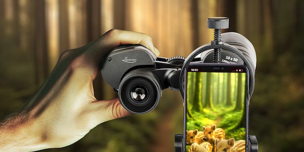 Fernglas mit 10x50-Optik & Smartphone-Adapter – von Zavarius