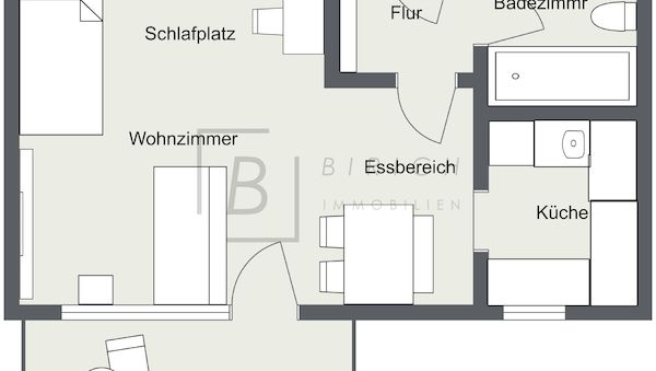 Kompakter Wohnkomfort trifft zentrale Lage – 1-Zimmer-Wohnung mit Balkon & Tiefgarage in Senden