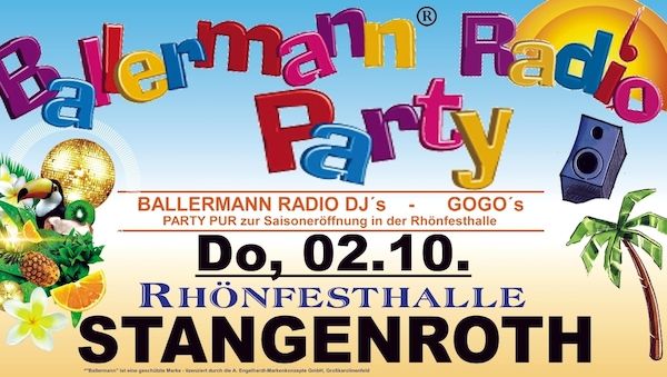 Originale Ballermann Party: Bereits zum 13. Mal in Stangenroth