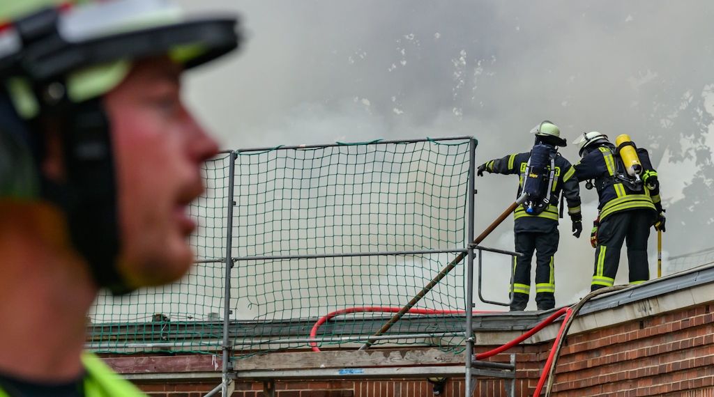 Feuer auf dem Hauptfriedhof in Frankfurt (Oder)