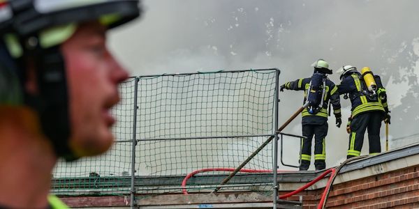 Feuer auf dem Hauptfriedhof in Frankfurt (Oder)