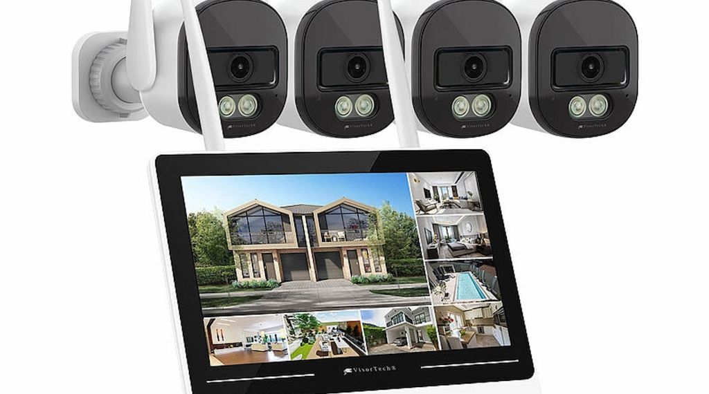 Testergebnis von 4 Überwachungskameras mit Monitor von VisorTech