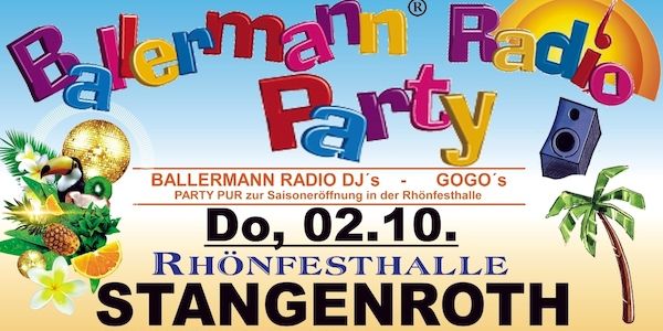 Originale Ballermann Party: Bereits zum 13. Mal in Stangenroth