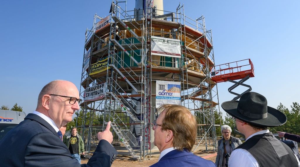 Ferien im alten Windrad in Elbe-Elster - Bau kurz vor Fertigstellung