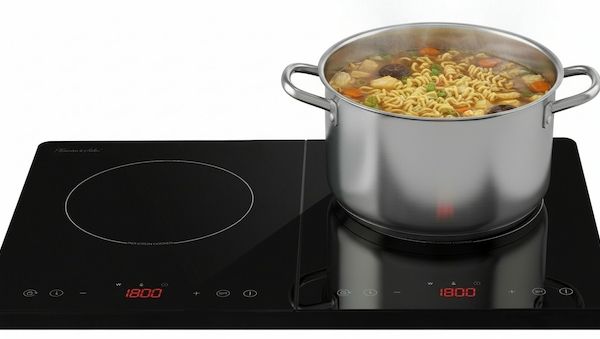 Kompaktes Doppel-Induktionskochfeld mit 3.500 Watt