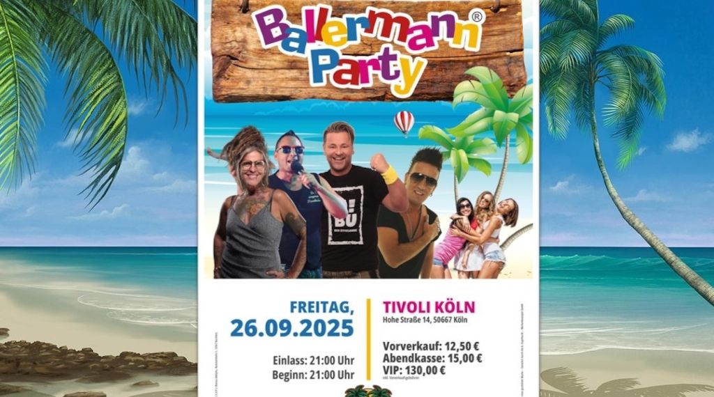 Malle trifft Clubstyle: Originale Ballermann Party im Tivoli Köln