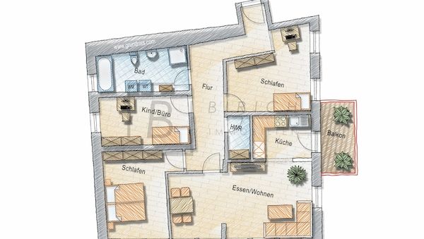 Kapitalanlage – Attraktive 4-Zimmer-Wohnung mit optimalem Grundriss