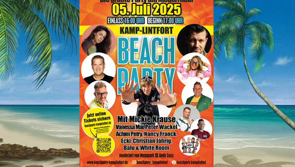 Mega-Event mit Mickie Krause, Vanessa Mai & Co: Vorfreude auf Beach Party