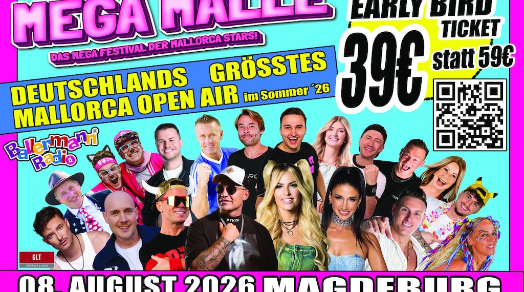Eventtipp 2026: Mega Malle haut EarlyBird-Ticket für nur 39,90€ raus