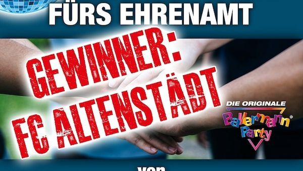 Ehrenamt-Verlosung: FC Altenstädt freut sich auf originale Ballermann Party