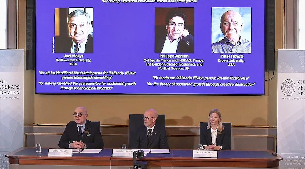 Wirtschaftsnobelpreis für Forschungen zu Wirtschaftswachstum