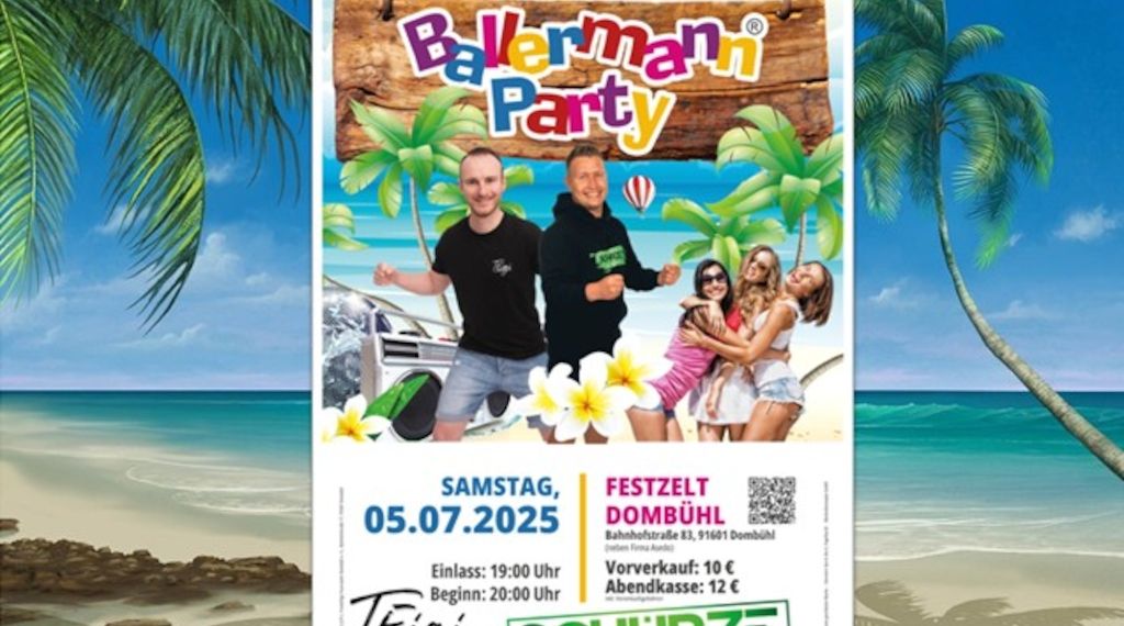 FFW Markt Dombühl: Originale Ballermann Party zum 150-jährigen Jubiläum