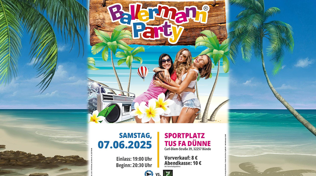 Bünde feiert wie auf Malle: TuS FA Dünne feiert originale Ballermann Party