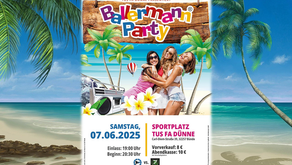 Bünde feiert wie auf Malle: TuS FA Dünne feiert originale Ballermann Party