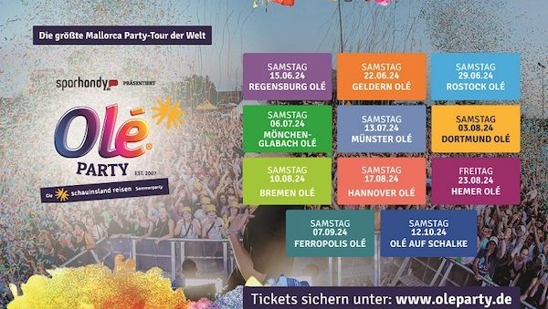 Olé Party-Sommer: Warum Ihr die größte Mallorca Party-Tour nicht verpassen solltet