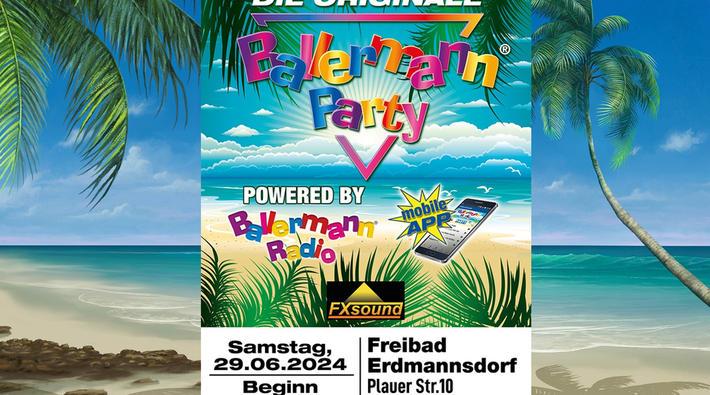 Mallorcafeeling vom Feinsten: Originale Ballermann Party im Freibad Erdmannsdorf