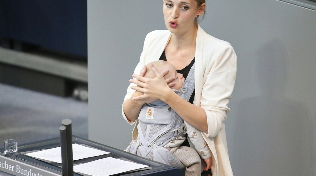 Steinmüllers Bundestagsrede mit Baby war spontane Aktion