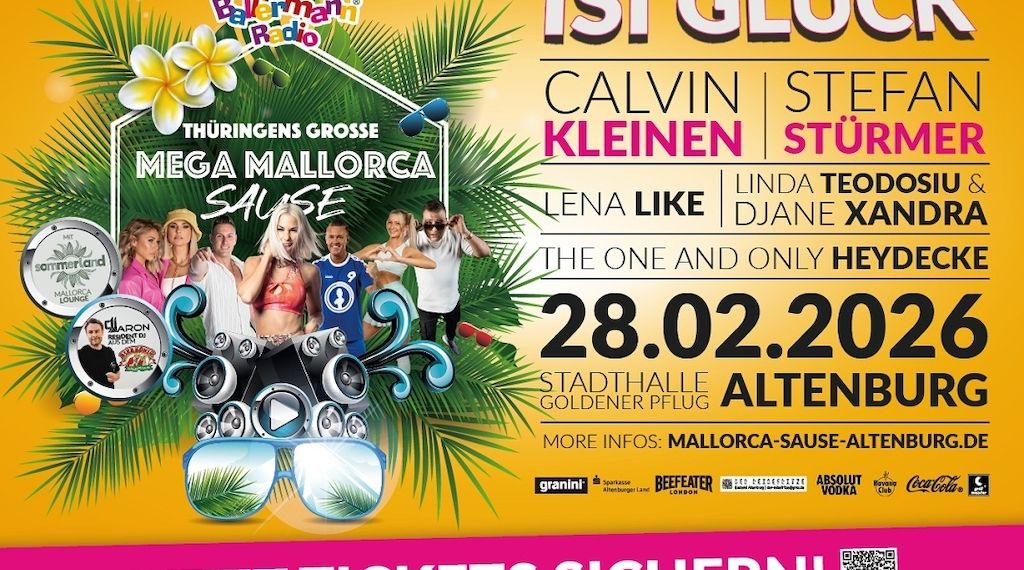 Mallefeeling mitten im Winter: Mega Mallorca Sause in Altenburg