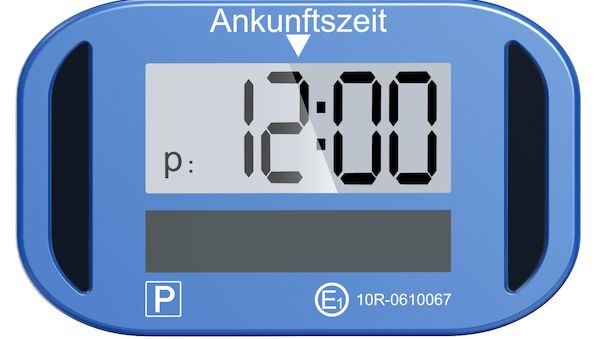 Nie wieder Knöllchen – kompakte e-Parkscheibe mit Automatik & Solar