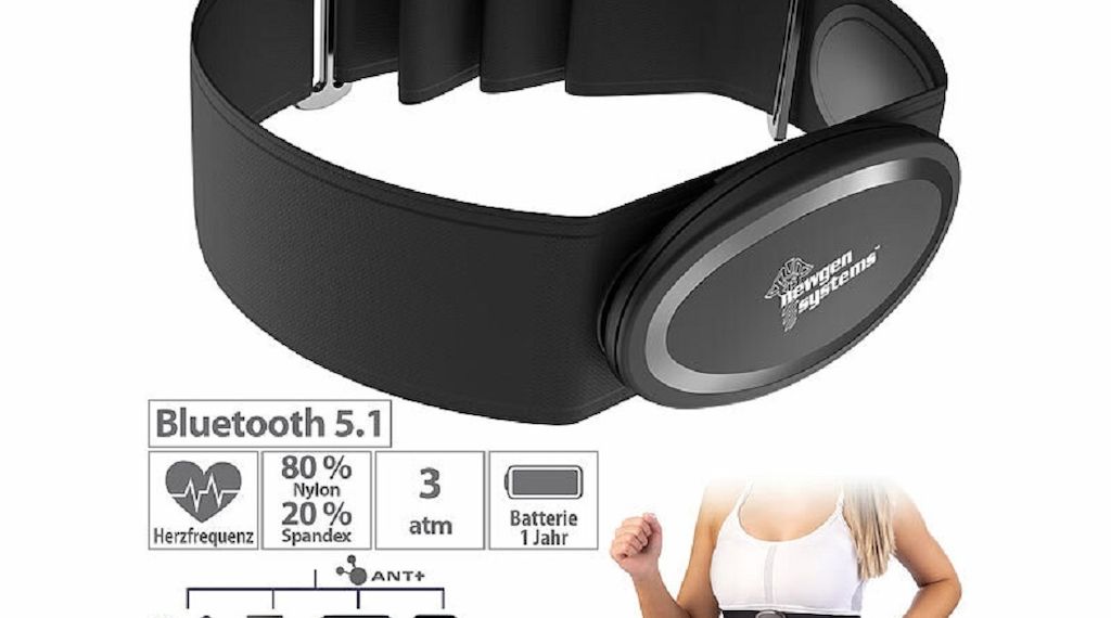 Smarter Brustgurt mit Herzfrequenz-Sensor, ANT+ und Bluetooth 