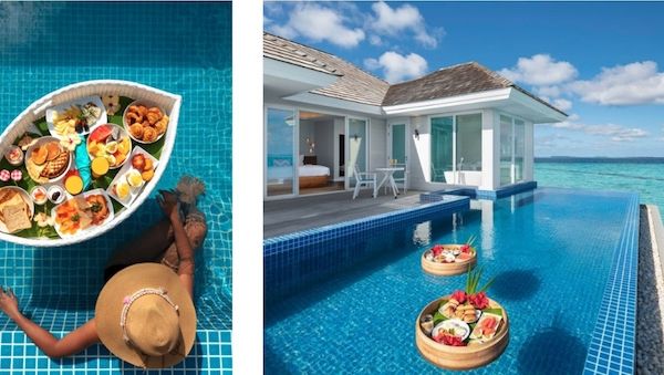 Kandima Maldives: „Frühstück in Sicht!“ Das Lifestyle-Resort Kandima serviert ein „Floating Breakfast“ 