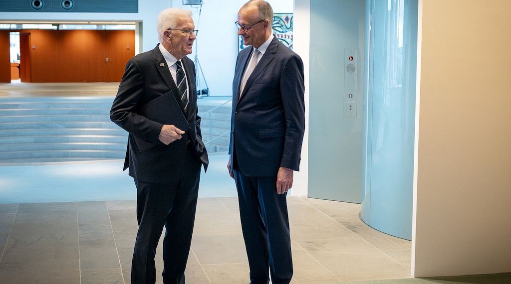 Kretschmann zu Abschiedsbesuch bei Merz