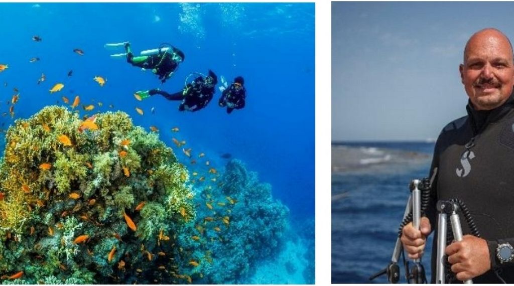 Deutscher Unterwasserfotograf Tobias Friedrich im The Nautilus Maldives zur Ocean Discovery Week 