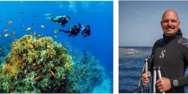 Deutscher Unterwasserfotograf Tobias Friedrich im The Nautilus Maldives zur Ocean Discovery Week 