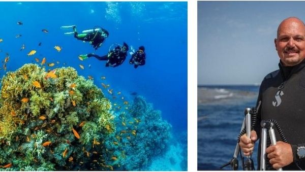 Deutscher Unterwasserfotograf Tobias Friedrich im The Nautilus Maldives zur Ocean Discovery Week 