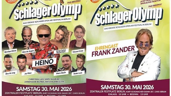 Gratis Tickets für den SchlagerOlymp (Open-Air) am 30. Mai für die ganze Familie