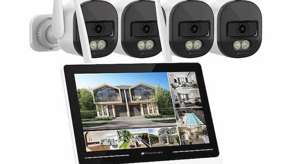Testergebnis von 4 Überwachungskameras mit Monitor von VisorTech