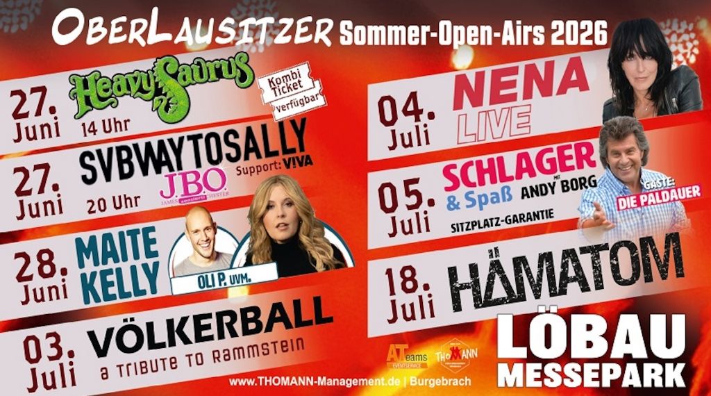 Oberlausitzer Sommer Open Airs im Messepark Löbau!