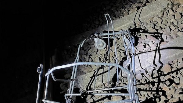 Güterzug überrollt Einkaufswagen bei Bremen-Mahndorf