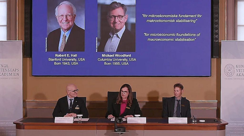 Wirtschaftsnobelpreis geht an US-Ökonomen Hall und Woodford
